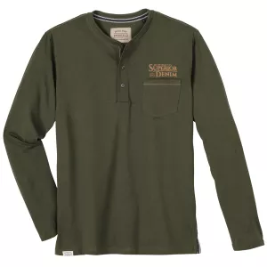 T-shirt avec poche col Henley Redfield