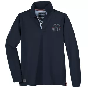 Polo Redfield manches longues bleu nuit nautical