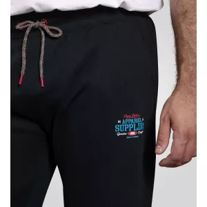 Jogging BRIDGEND bleu marine coupe droite imprimé grande longueur-XLT