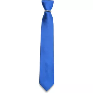 Cravate bleue Real Guys 100% soie largeur 7 cm