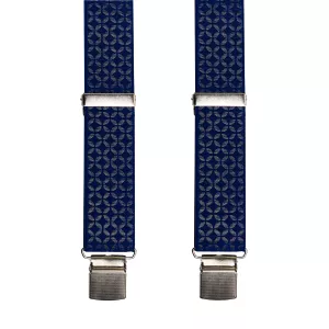 Bretelle à pince bleu marine motif losange