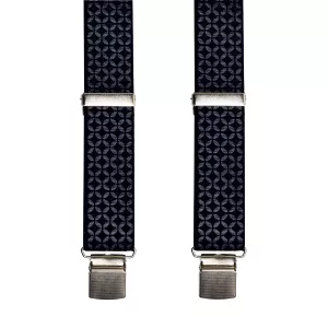 Bretelle à pince noir motif losange