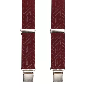 Bretelle à pince bordeaux motif Chevron 
