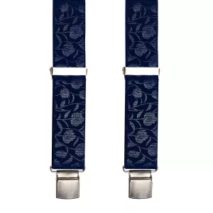 Bretelle Maxfort à pince bleu marine motif floral