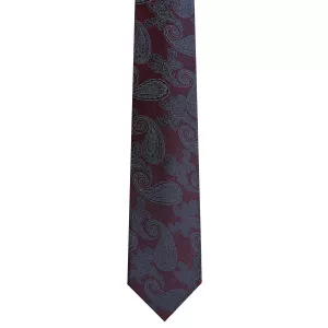 Cravate bordeaux cachemire chic largeur 7 cm
