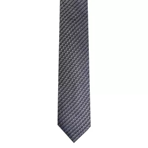 Cravate bleu marine diagonale discrète largeur 7 cm