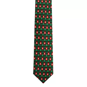 Cravate Noël lutins verts et rouges fun chic--