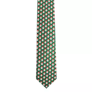 Cravate verte et rouge Père Noël fun et festive--