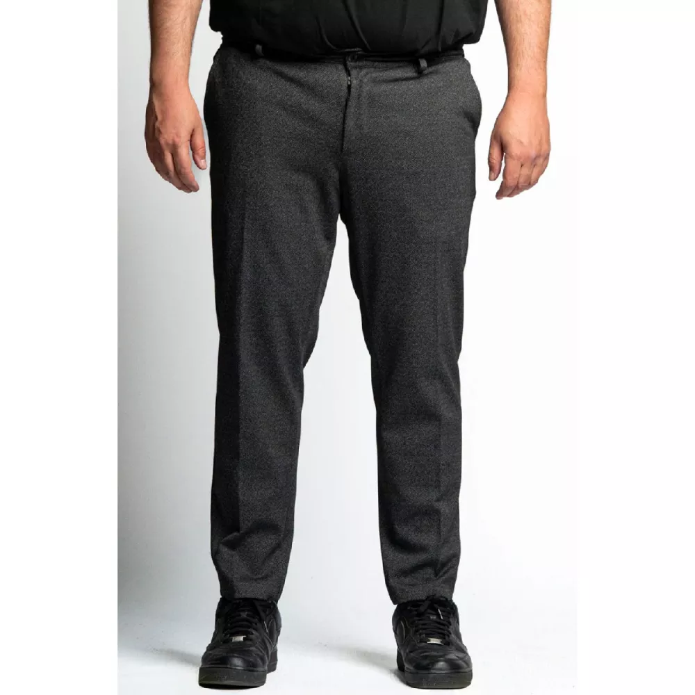 Pantalon melange de noir confort moderne-E58