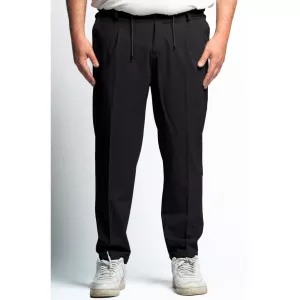 Pantalon laine stretch gris anthracite élégant confort-E62