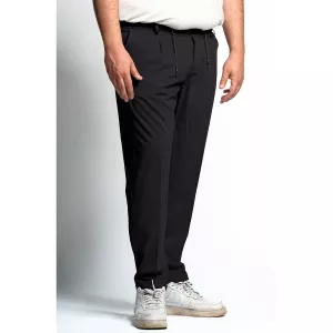 Pantalon laine stretch gris anthracite élégant confort-E64