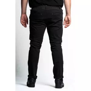 Pantalon microfantaisie gris fumée style confort-E56