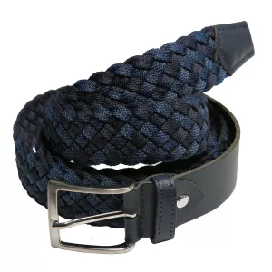 Ceinture tressée bleu denim confort stylé