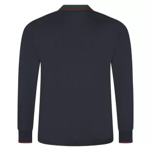 Polo manches longues bleu marine et camouflage-4XL
