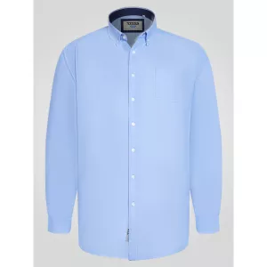 Chemise Oxford bleu clair manche longue-8XL