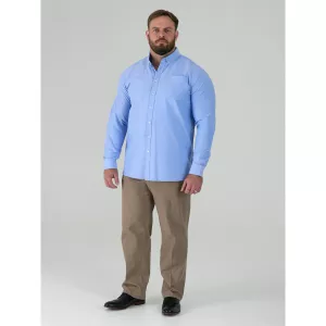 Chemise Oxford bleu clair manche longue-3XL