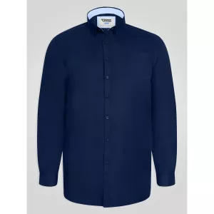 Chemise Oxford bleu marine manche longue
