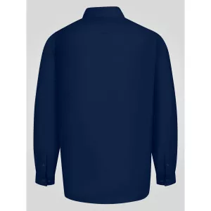 Chemise Oxford bleu marine manche longue-3XL