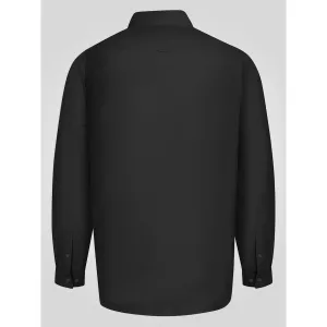 Chemise Oxford noire manche longue-8XL