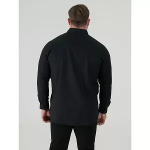 Chemise Oxford noire manche longue-6XL