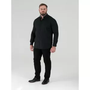 Chemise Oxford noire manche longue-8XL