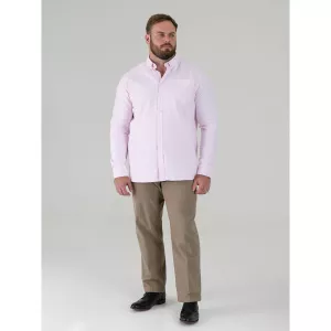 Chemise Oxford Rose manche longue-4XL