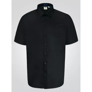 Chemise manche courte noire Easy Iron-4XL