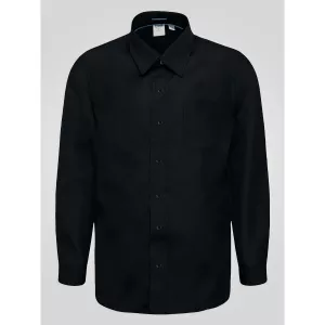 Chemise manche longue noire Easy Iron-4XL