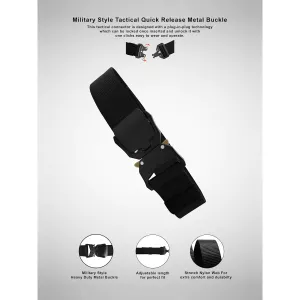 Ceinture tactique élastique noire boucle rapide-8XL