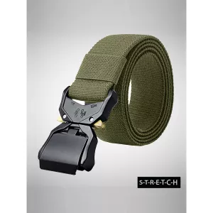 Ceinture tactique élastique kaki boucle rapide