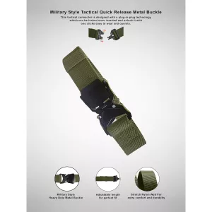 Ceinture tactique élastique kaki boucle rapide-5XL