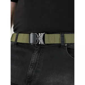 Ceinture tactique élastique kaki boucle rapide-4XL