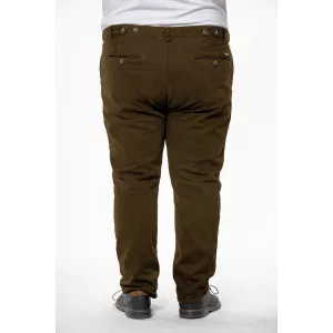 Pantalon chino marron coupe droite élégante - XXL4YOU-E70
