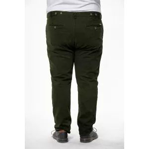Pantalon chino vert sapin coupe droite élégante - XXL4YOU-E60