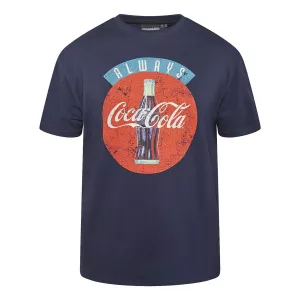 T-shirt Coca-Cola vintage bleu marine imprimé rétro