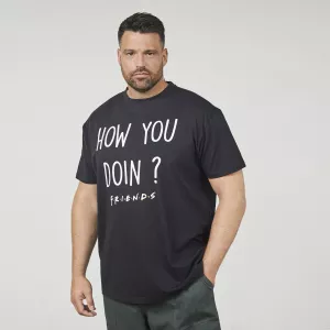 T-shirt Friends How You Doin noir licence officielle-7XL