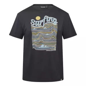 T-shirt surf graphique noir taille 5XL esprit été-5XL