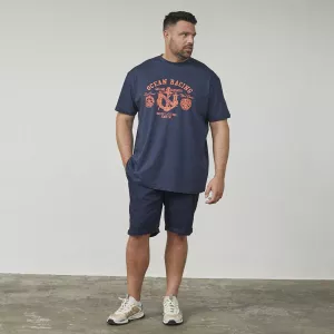 T-shirt imprimé Ocean Racing bleu marine-10XL