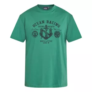 T-shirt imprimé Ocean Racing vert-5XL