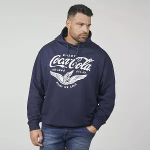 Sweat à capuche Coca-Cola vintage bleu marine-7XL