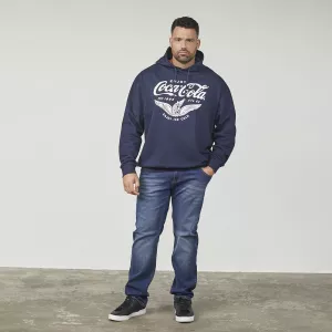 Sweat à capuche Coca-Cola vintage bleu marine-3XL