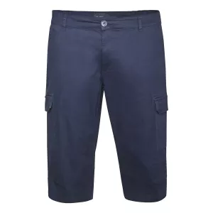 Short cargo capri confort bleu marine -6XL