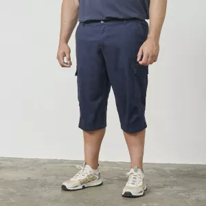 Short cargo capri confort bleu marine -3XL