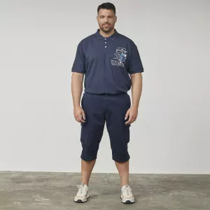 Short cargo capri confort bleu marine -4XL