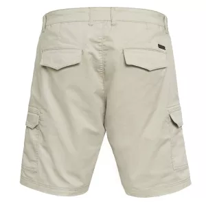 Short cargo stretch sable clair-P58