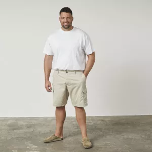 Short cargo stretch sable clair-P60