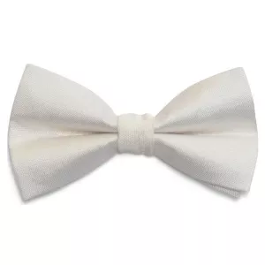 Noeud papillon en soie blanc