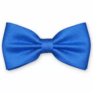 Noeud papillon en soie bleu