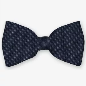 Noeud papillon en soie bleu nuit à petit poids