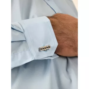 Chemise stretch élégante bleu clair t-3XL